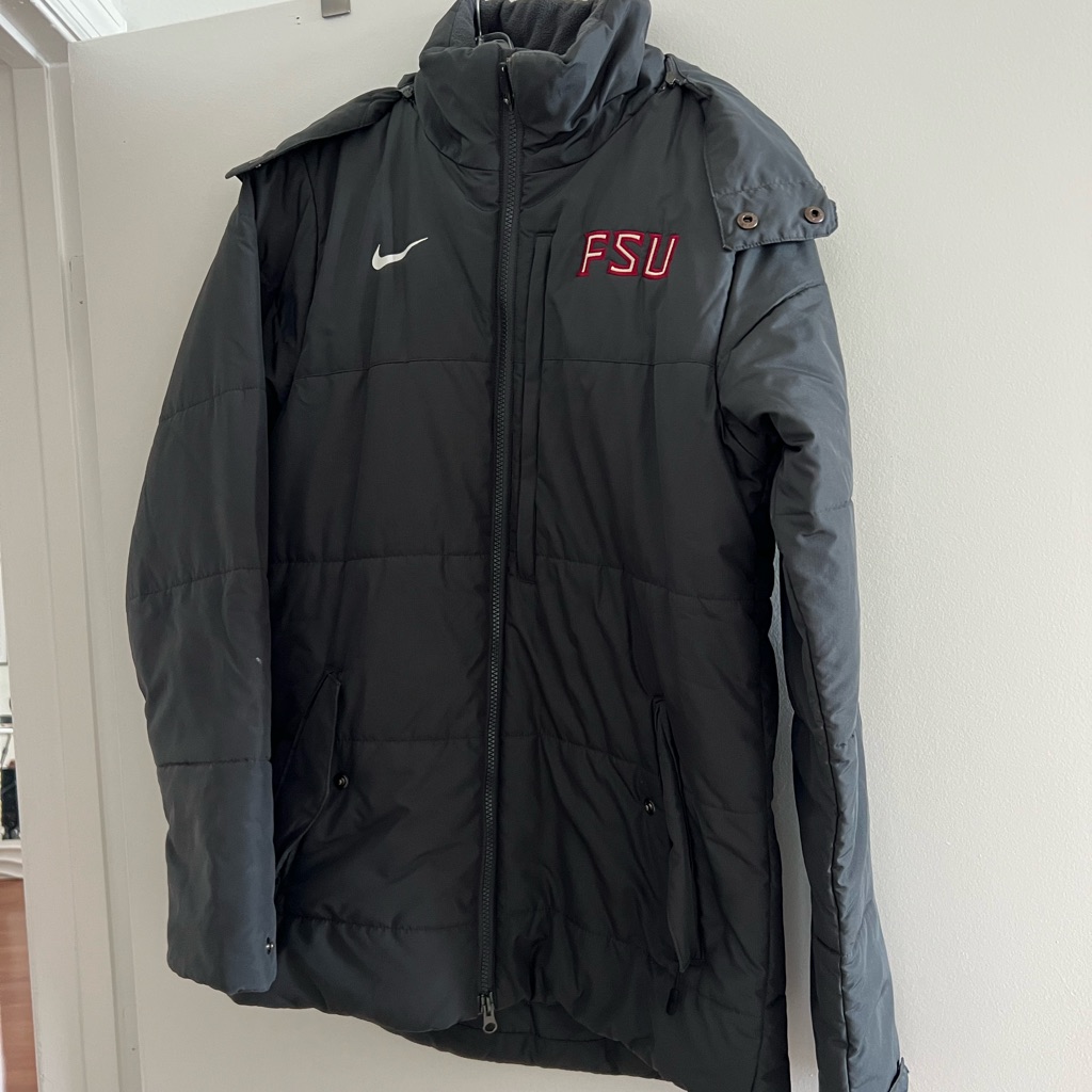 Nike Fsu Storm Fit, Full Zip Puffer Jacket; Xs
